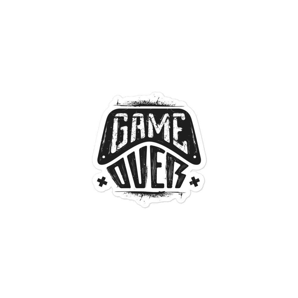 Game Over Bubble-Free Stickers