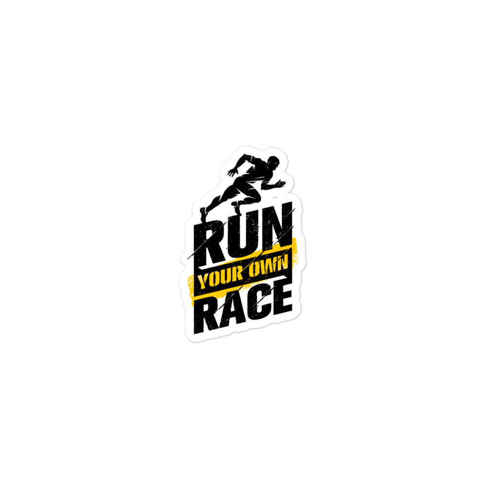 Run Your Own Race Bubble-Free Stickers