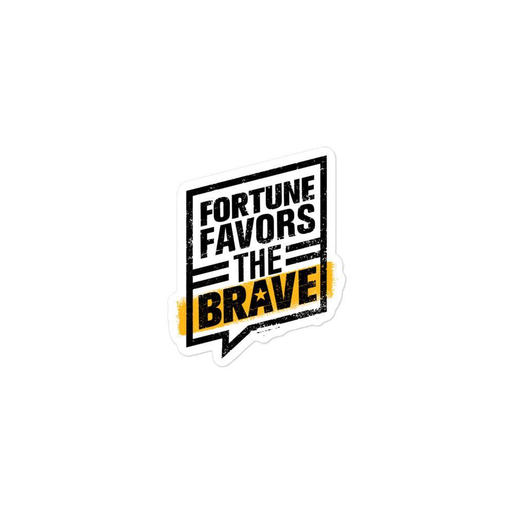 Fortune Favors The Brave Bubble-free Stickers