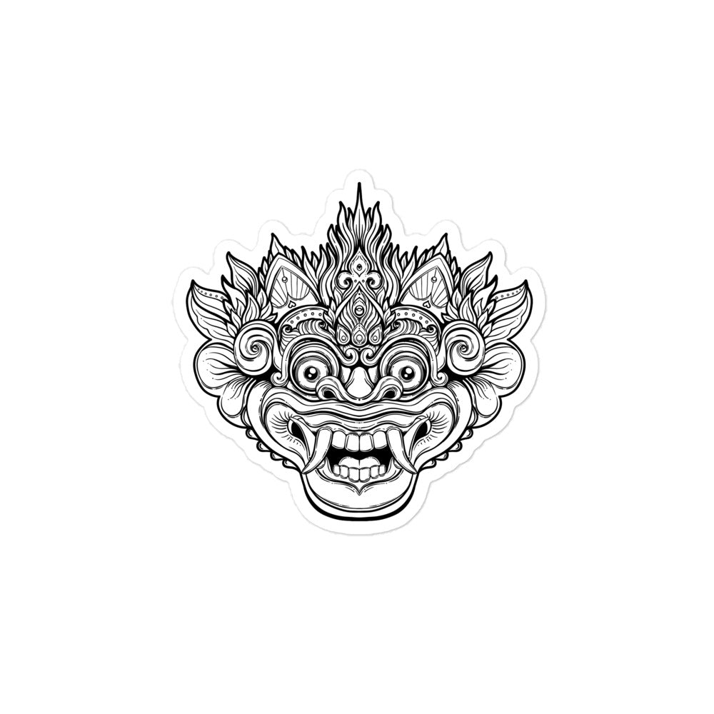 Bali Barong Mask Bubble-free Stickers