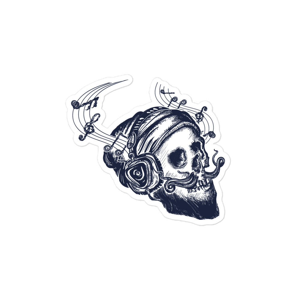 Skull Tunes Bubble-free Stickers