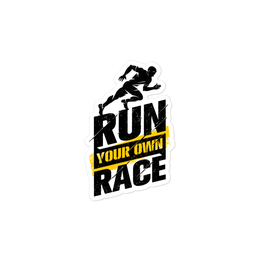 Run Your Own Race Bubble-Free Stickers