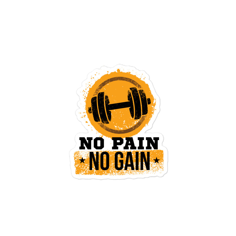 No Pain No Gain 2 Bubble-free Stickers