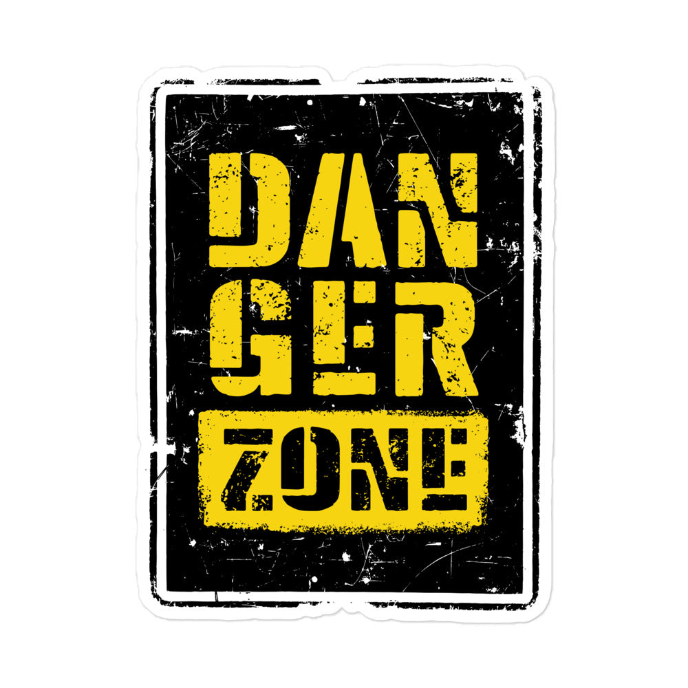 Danger Zone Bubble-free Stickers