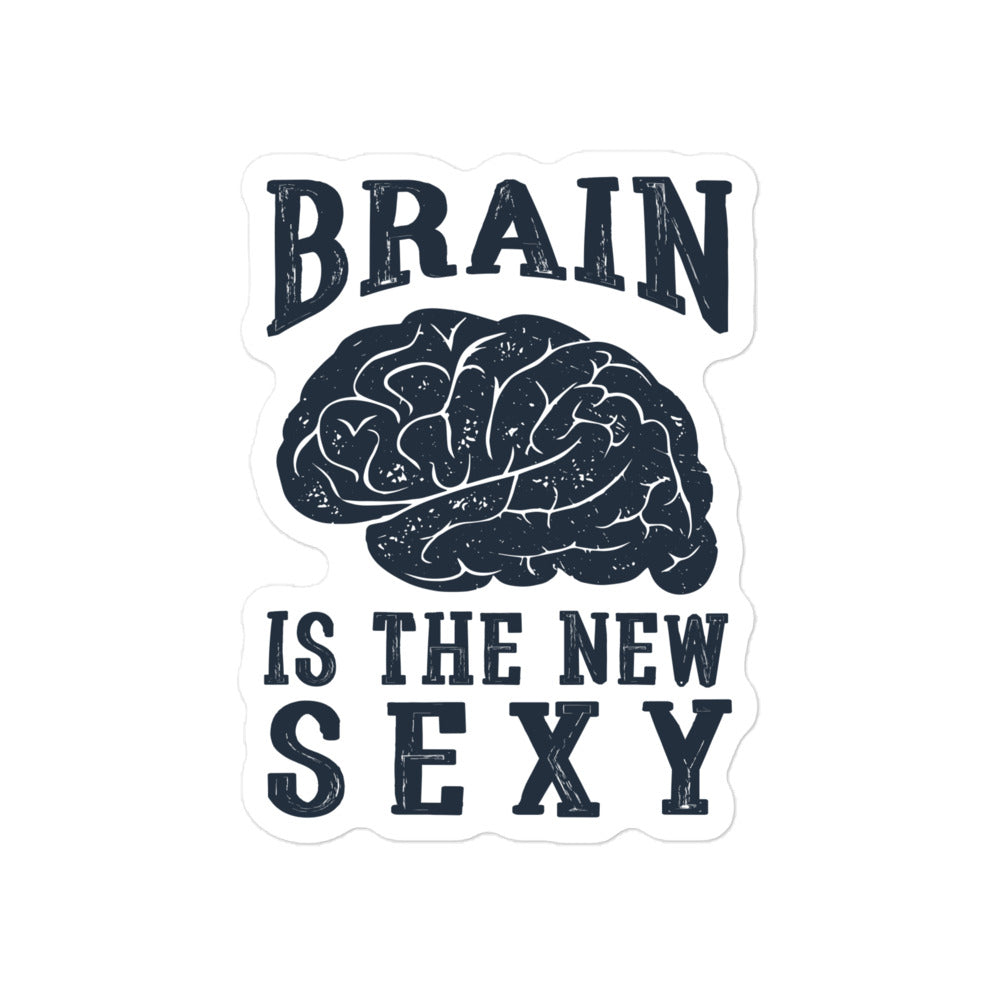 Brain is the New Sexy Bubble-free Stickers