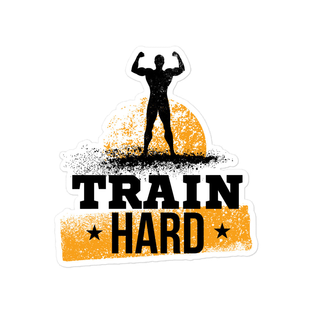 Train Hard Bubble-free Stickers