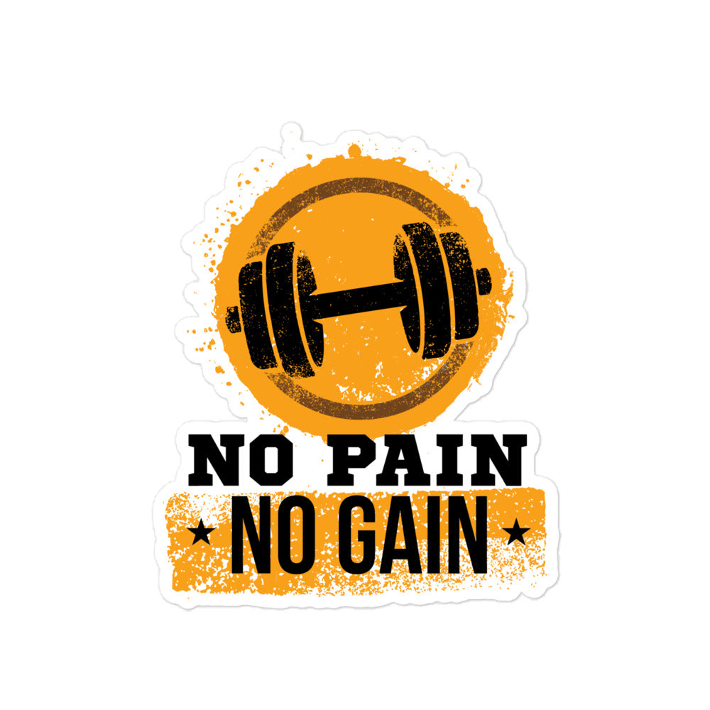 No Pain No Gain 2 Bubble-free Stickers