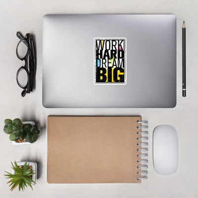 Word Hard Dream Big Bubble-Free Stickers