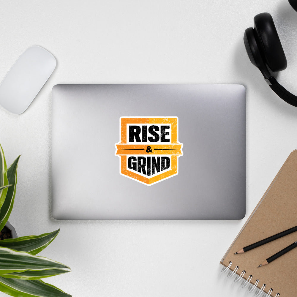 Rise and Grind Bubble-free Stickers