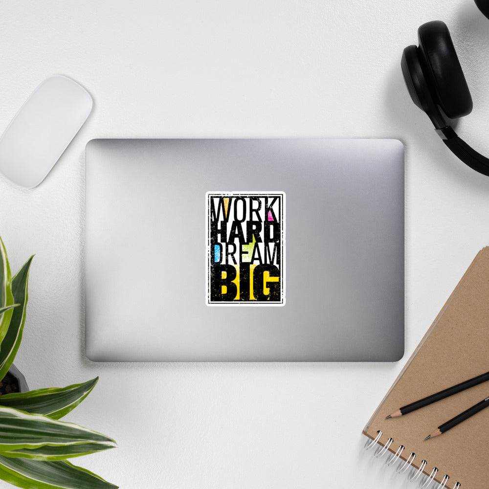 Word Hard Dream Big Bubble-Free Stickers