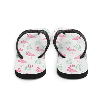 Pink Flamingo Tropical Flip-Flops