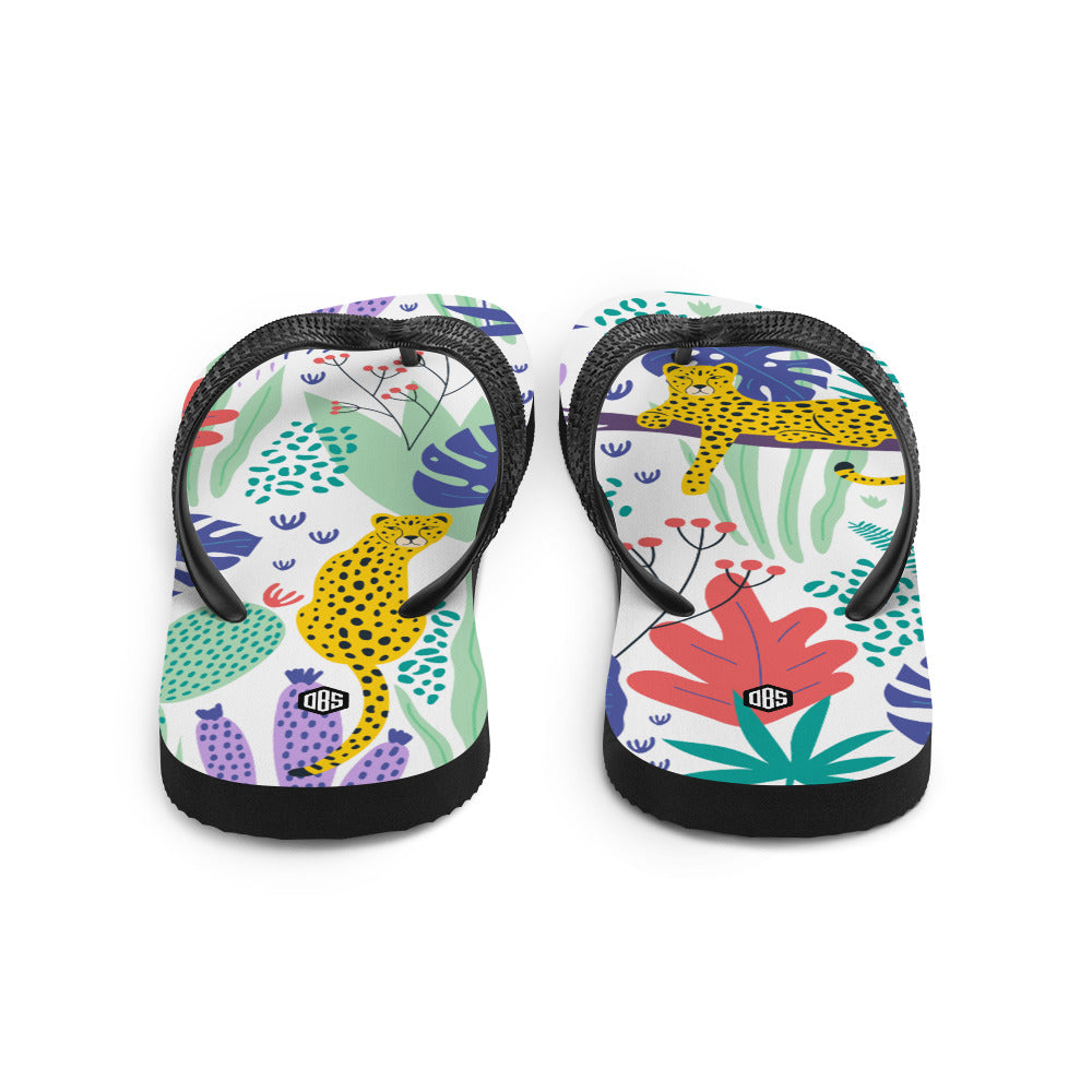 Leopards Tropical Flip-Flops