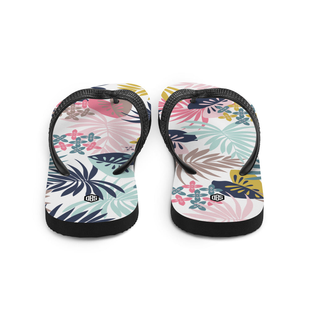 Tropical Foliage Flip-Flops