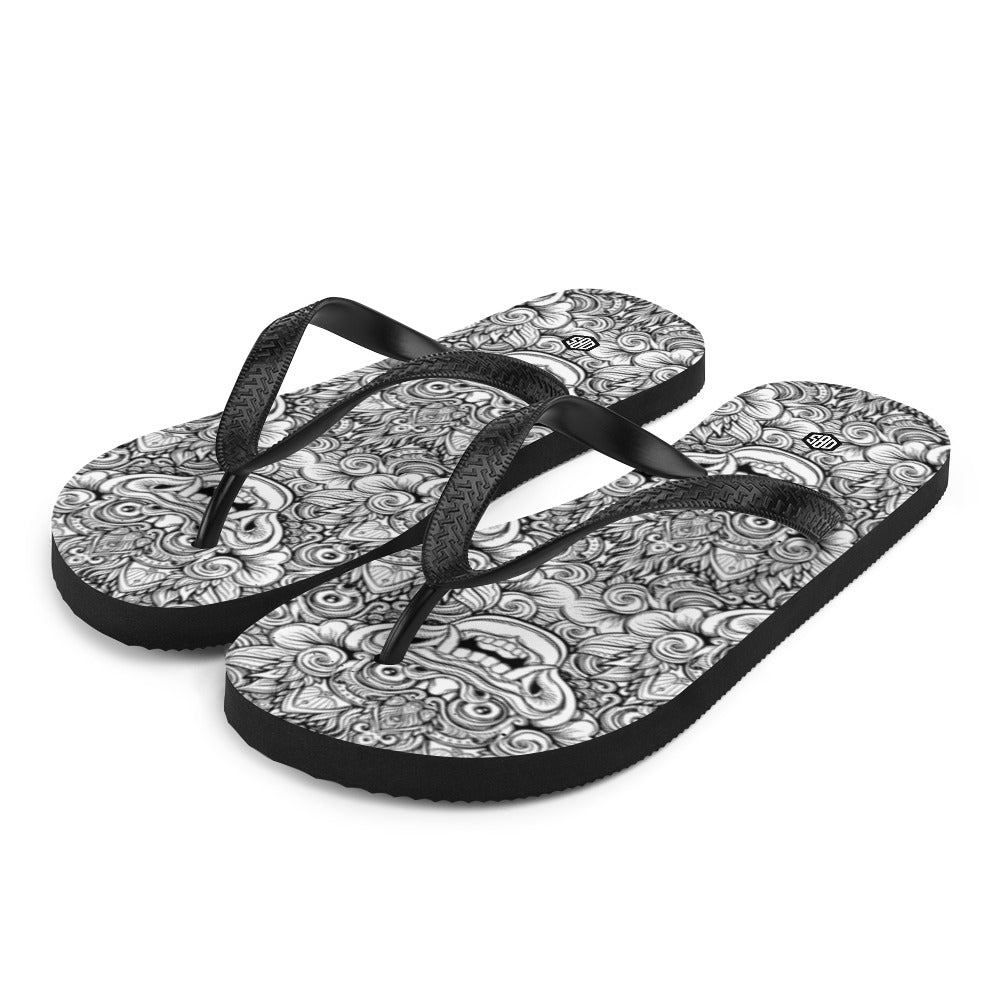 Bali Barong Mask Flip-Flops