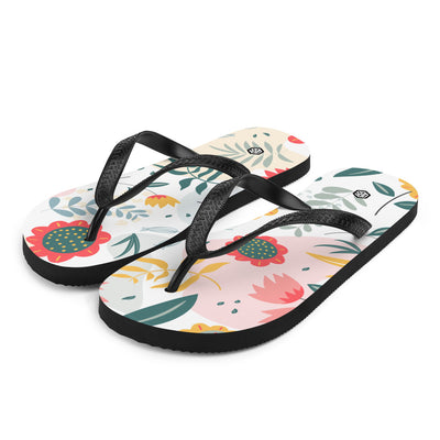 Floral Pattern Flip-Flops