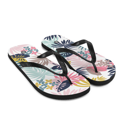 Tropical Foliage Flip-Flops