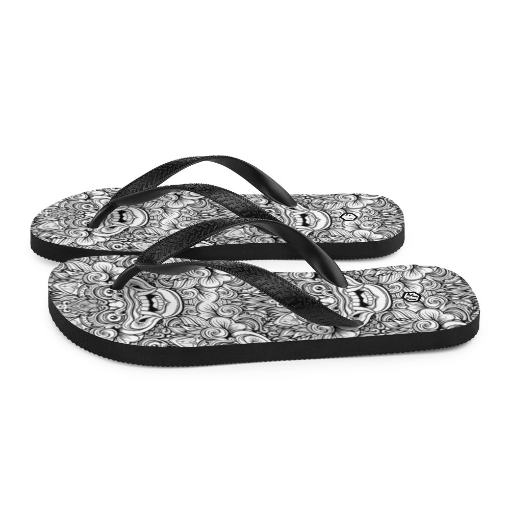 Bali Barong Mask Flip-Flops