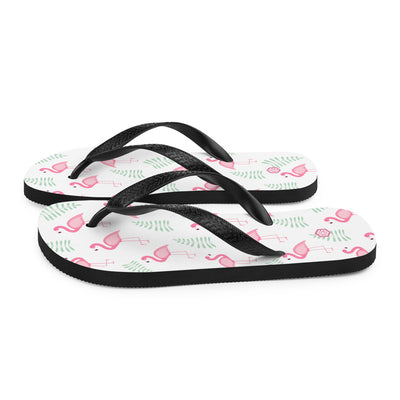 Pink Flamingo Tropical Flip-Flops