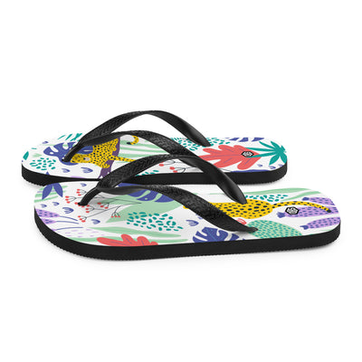 Leopards Tropical Flip-Flops