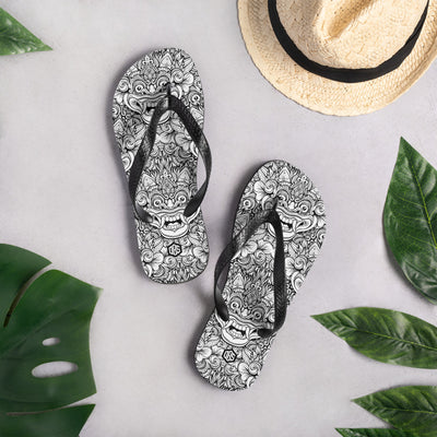 Bali Barong Mask Flip-Flops