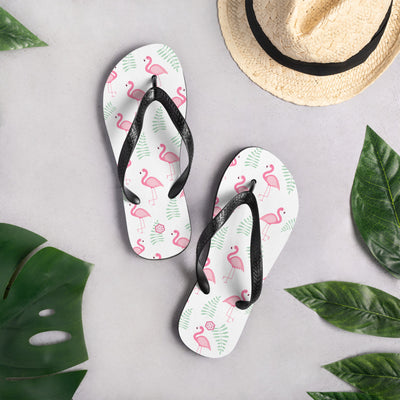 Pink Flamingo Tropical Flip-Flops