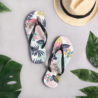 Tropical Foliage Flip-Flops