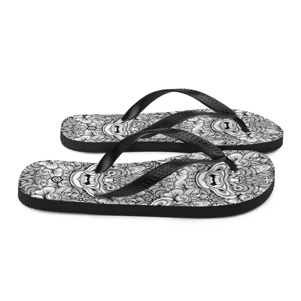 Bali Barong Mask Flip-Flops