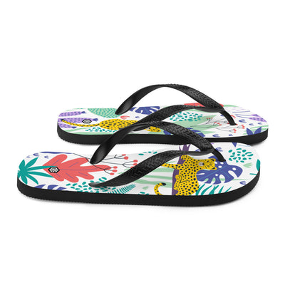 Leopards Tropical Flip-Flops