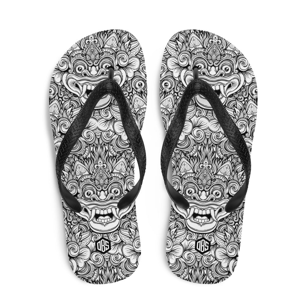 Bali Barong Mask Flip-Flops