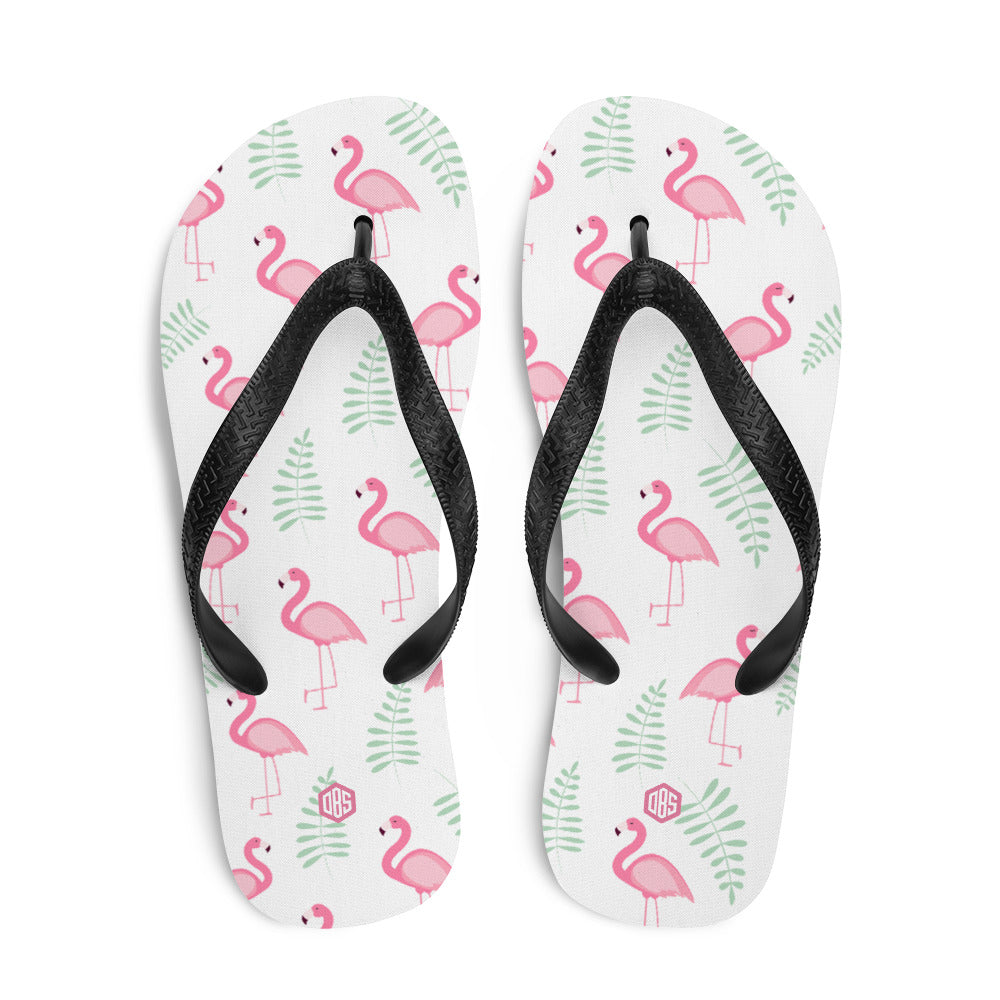 Pink Flamingo Tropical Flip-Flops