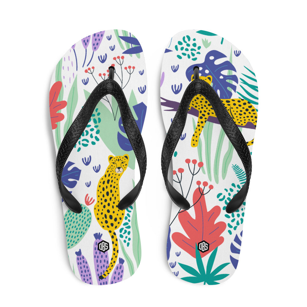 Leopards Tropical Flip-Flops